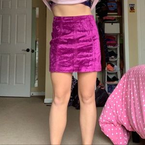 FREE PEOPLE purple velvet skirt